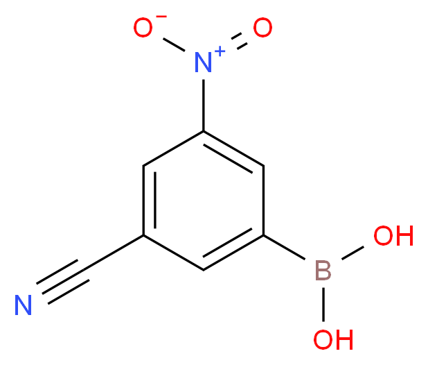 3-氰基-5-硝基苯硼酸_分子结构_CAS_913835-33-3)