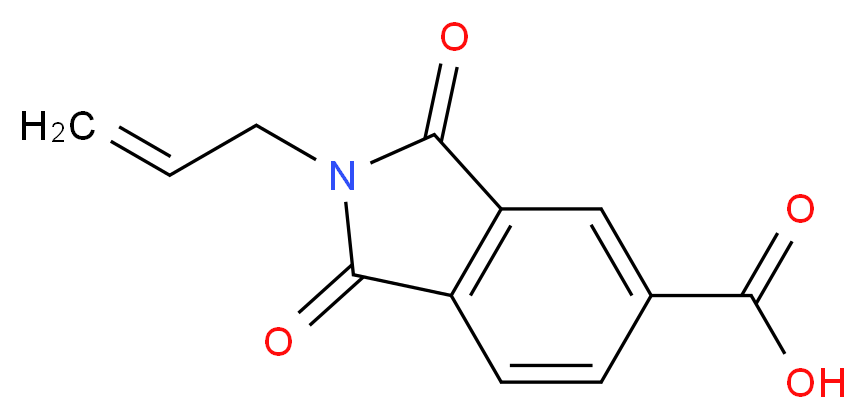 1,3-dioxo-2-(prop-2-en-1-yl)-2,3-dihydro-1H-isoindole-5-carboxylic acid_分子结构_CAS_41441-42-3