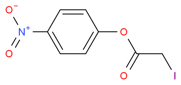 4-硝基苯酯碘乙酸_分子结构_CAS_31252-85-4)