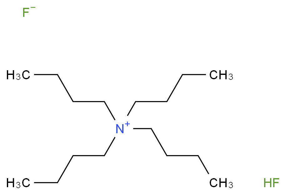 四正丁基二氟化铵氢氟酸盐 溶液_分子结构_CAS_23868-34-0)