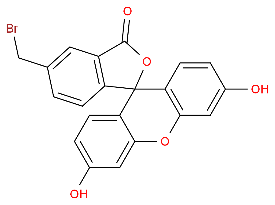 5-(Bromomethyl)fluorescein_分子结构_CAS_148942-72-7)