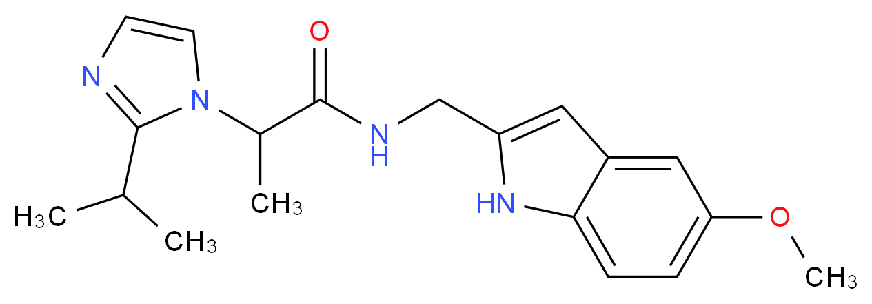 2-(2-isopropyl-1H-imidazol-1-yl)-N-[(5-methoxy-1H-indol-2-yl)methyl]propanamide_分子结构_CAS_)