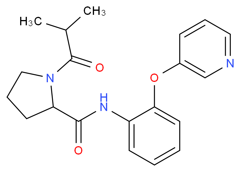 1-isobutyryl-N-[2-(3-pyridinyloxy)phenyl]prolinamide_分子结构_CAS_)