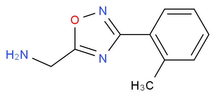 [3-(2-methylphenyl)-1,2,4-oxadiazol-5-yl]methanamine_分子结构_CAS_937665-65-1