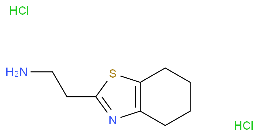 2-(4,5,6,7-tetrahydro-1,3-benzothiazol-2-yl)ethan-1-amine dihydrochloride_分子结构_CAS_642078-29-3