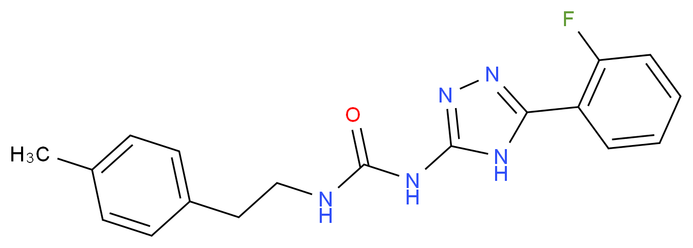 N-[5-(2-fluorophenyl)-4H-1,2,4-triazol-3-yl]-N'-[2-(4-methylphenyl)ethyl]urea_分子结构_CAS_)