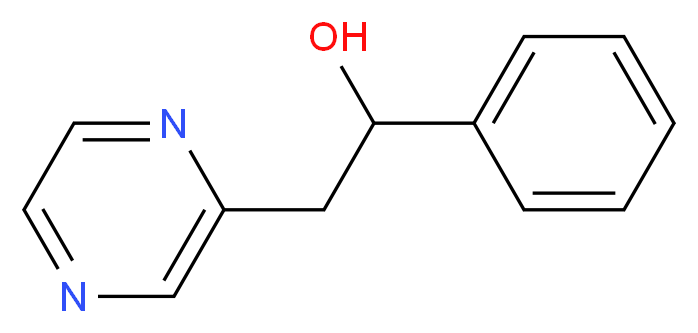 1-phenyl-2-(pyrazin-2-yl)ethan-1-ol_分子结构_CAS_36914-69-9