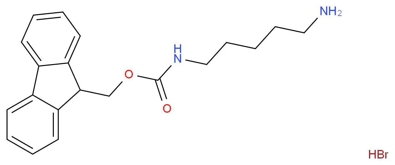 9H-fluoren-9-ylmethyl N-(5-aminopentyl)carbamate hydrobromide_分子结构_CAS_352351-57-6