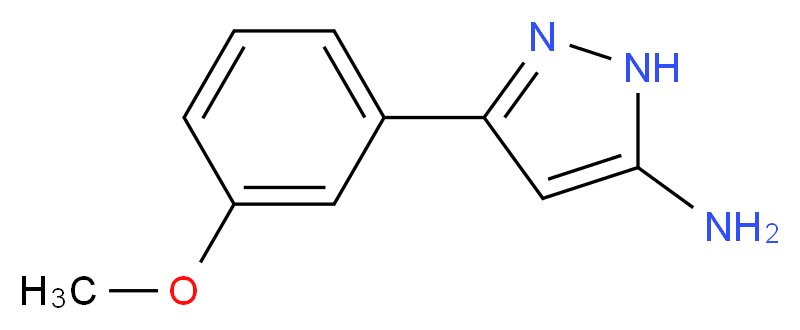 5-(3-METHOXY-PHENYL)-2H-PYRAZOL-3-YLAMINE_分子结构_CAS_96799-04-1)