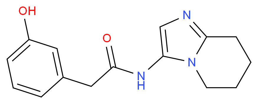 2-(3-hydroxyphenyl)-N-(5,6,7,8-tetrahydroimidazo[1,2-a]pyridin-3-yl)acetamide_分子结构_CAS_)