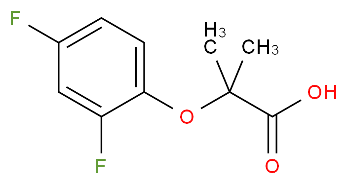 2-(2,4-difluorophenoxy)-2-methylpropanoic acid_分子结构_CAS_667413-00-5