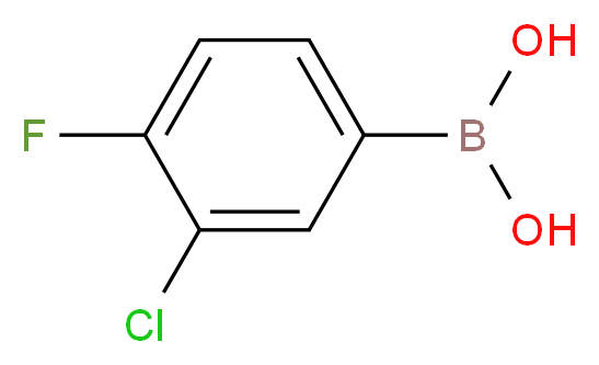 3-Chloro-4-fluorobenzeneboronic acid_分子结构_CAS_144432-85-9)