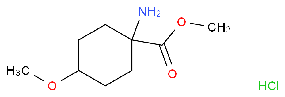 methyl 1-amino-4-methoxycyclohexane-1-carboxylate hydrochloride_分子结构_CAS_380648-88-4