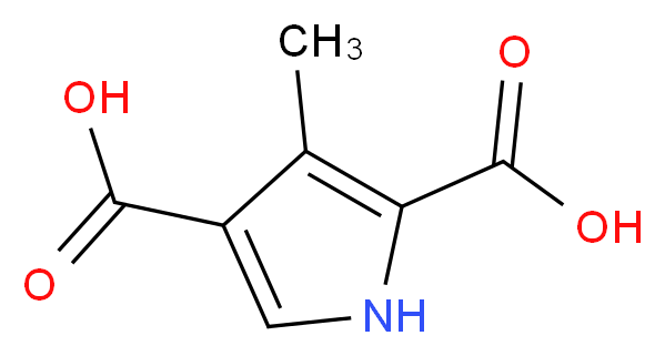 3-Methyl-1H-pyrrole-2,4-dicarboxylic acid_分子结构_CAS_3780-41-4)