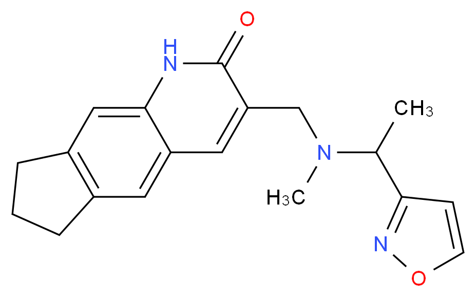 3-{[(1-isoxazol-3-ylethyl)(methyl)amino]methyl}-1,6,7,8-tetrahydro-2H-cyclopenta[g]quinolin-2-one_分子结构_CAS_)