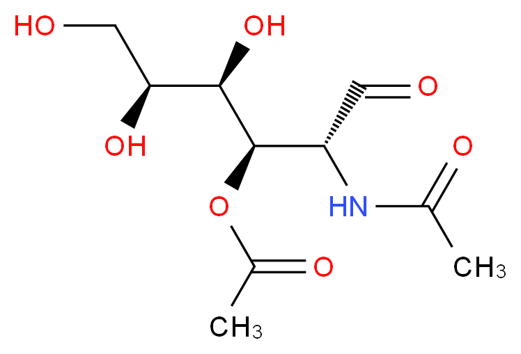 (2R,3R,4R,5S)-2-acetamido-4,5,6-trihydroxy-1-oxohexan-3-yl acetate_分子结构_CAS_51449-93-5