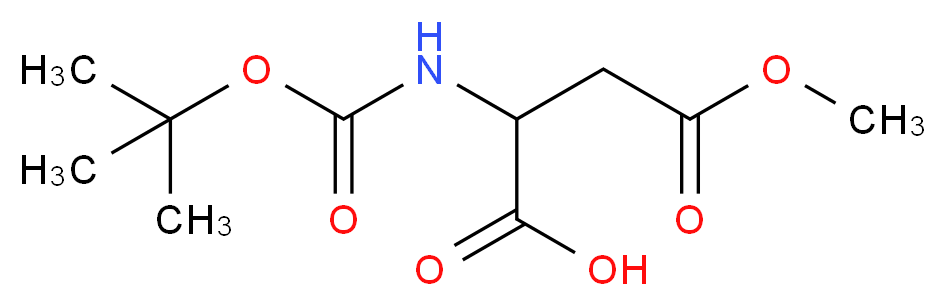 2-((tert-Butoxycarbonyl)amino)-4-methoxy-4-oxobutanoic acid_分子结构_CAS_856417-64-6)