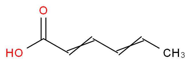 (2E,4E)-hexa-2,4-dienoic acid_分子结构_CAS_)