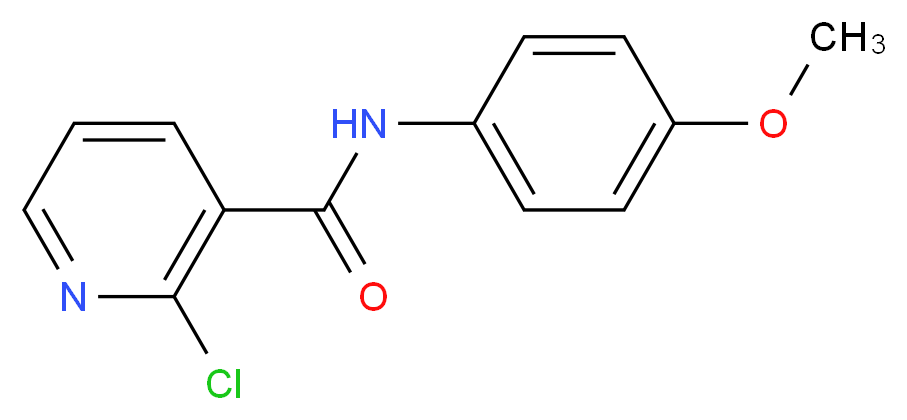 2-chloro-N-(4-methoxyphenyl)pyridine-3-carboxamide_分子结构_CAS_56149-30-5