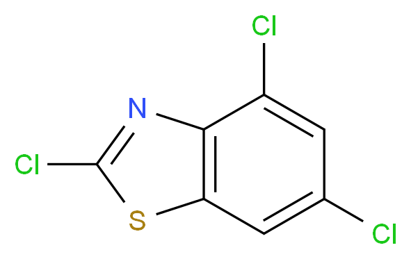 2,4,6-trichloro-1,3-benzothiazole_分子结构_CAS_25745-12-4