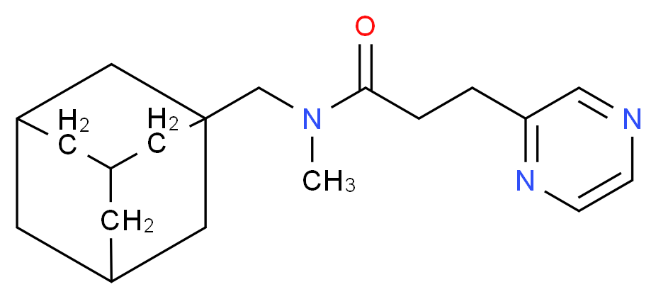 N-(1-adamantylmethyl)-N-methyl-3-pyrazin-2-ylpropanamide_分子结构_CAS_)