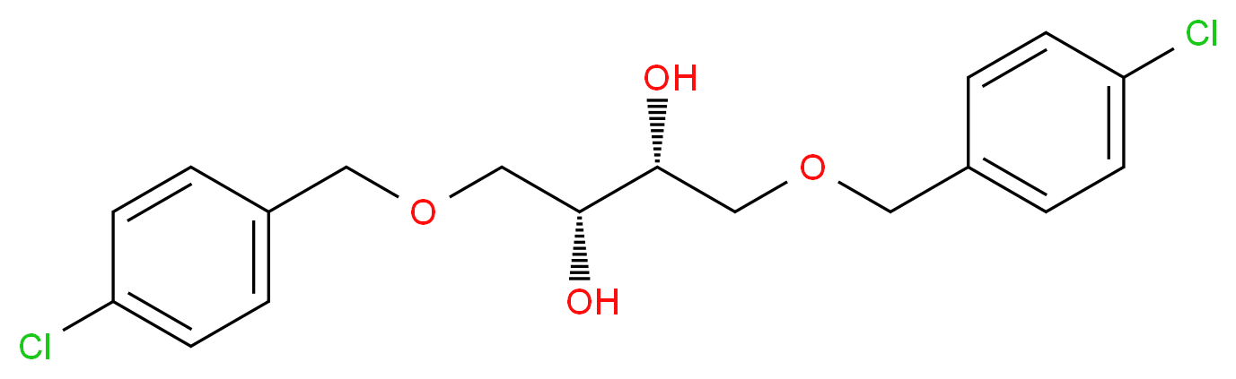 (+)-1,4-双-O-(4-氯苄基)-D-苏糖醇_分子结构_CAS_85362-86-3)