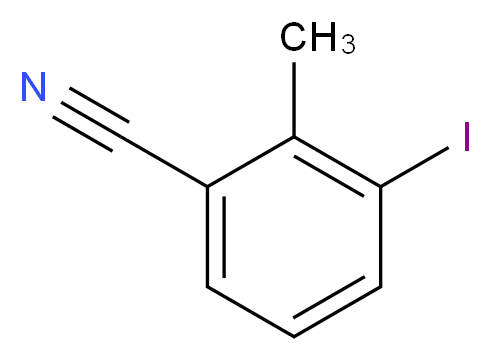 3-Iodo-2-methylbenzonitrile_分子结构_CAS_52107-66-1)