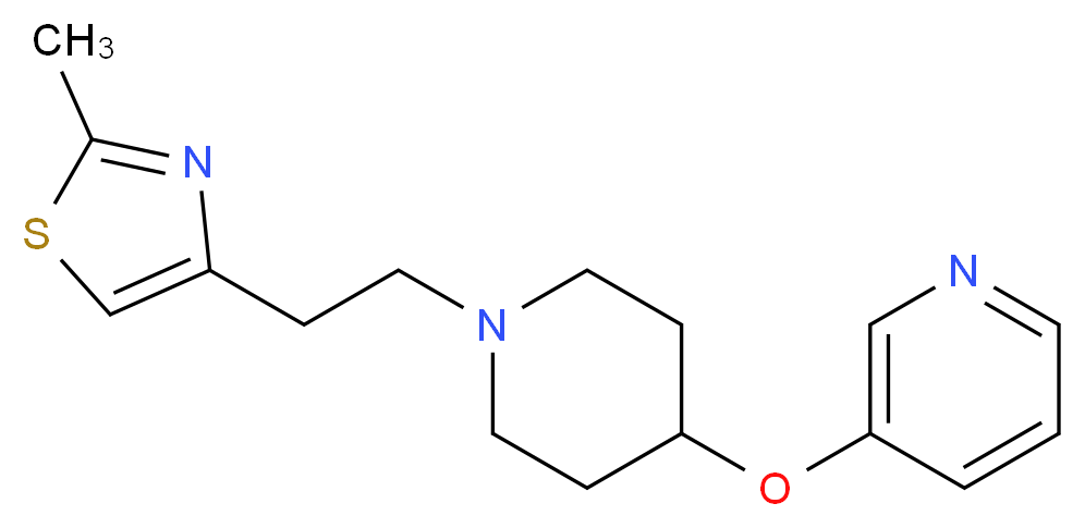 3-({1-[2-(2-methyl-1,3-thiazol-4-yl)ethyl]-4-piperidinyl}oxy)pyridine_分子结构_CAS_)