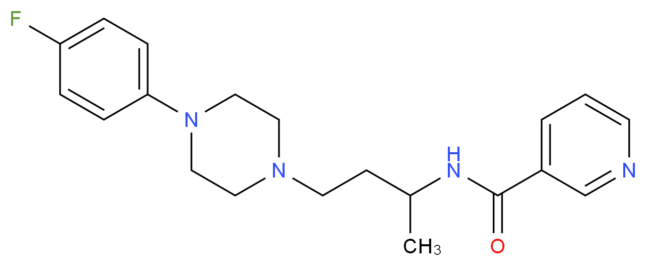 N-{4-[4-(4-fluorophenyl)piperazin-1-yl]butan-2-yl}pyridine-3-carboxamide_分子结构_CAS_27367-90-4