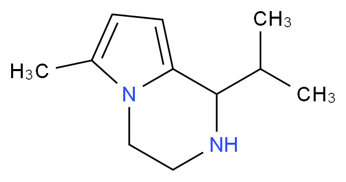 6-methyl-1-(propan-2-yl)-1H,2H,3H,4H-pyrrolo[1,2-a]pyrazine_分子结构_CAS_878669-96-6
