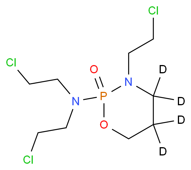 2-[bis(2-chloroethyl)amino]-3-(2-chloroethyl)(4,4,5,5-<sup>2</sup>H<sub>4</sub>)-1,3,2λ<sup>5</sup>-oxazaphosphinan-2-one_分子结构_CAS_1189884-36-3