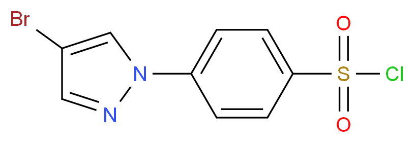 4-(4-Bromo-1H-pyrazol-1-yl)benzenesulfonyl chloride_分子结构_CAS_1174064-62-0)