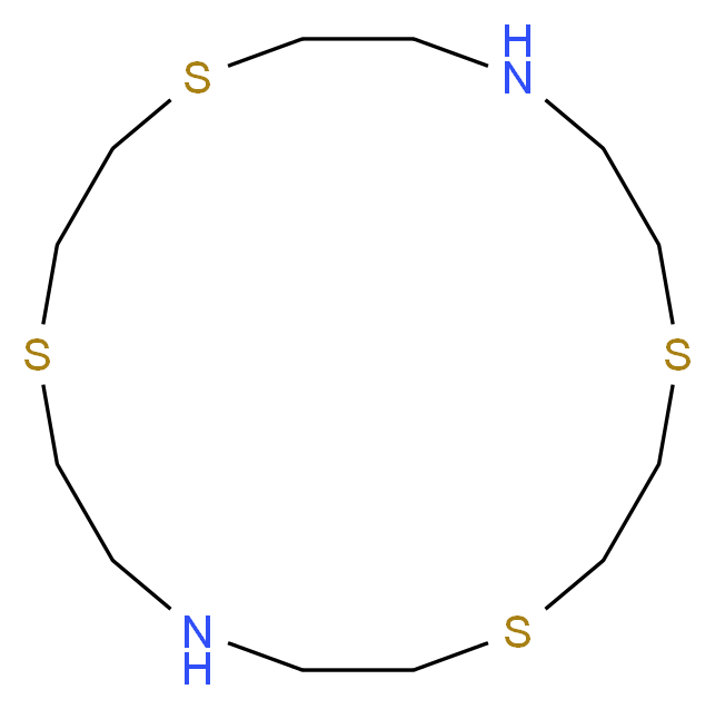 1,4,10,13-tetrathia-7,16-diazacyclooctadecane_分子结构_CAS_20934-69-4