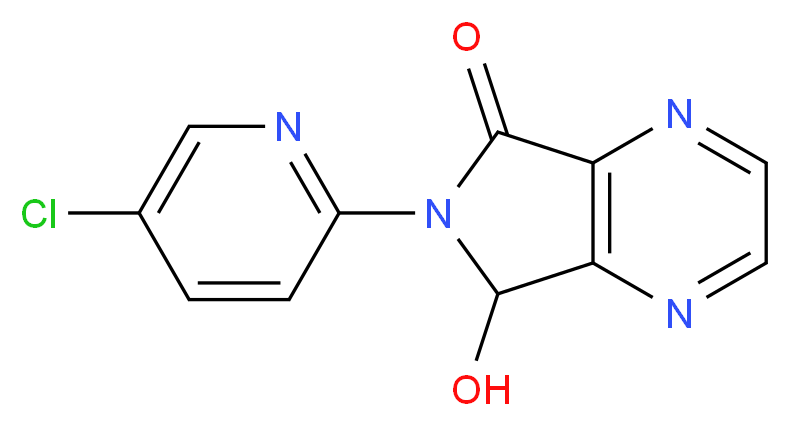 6-(5-chloropyridin-2-yl)-7-hydroxy-5H,6H,7H-pyrrolo[3,4-b]pyrazin-5-one_分子结构_CAS_43200-81-3