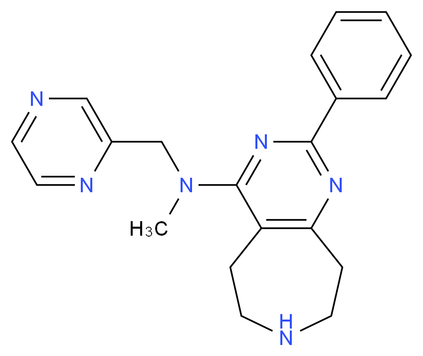 N-methyl-2-phenyl-N-(pyrazin-2-ylmethyl)-6,7,8,9-tetrahydro-5H-pyrimido[4,5-d]azepin-4-amine_分子结构_CAS_)