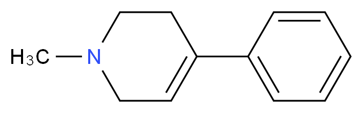 1-methyl-4-phenyl-1,2,3,6-tetrahydropyridine_分子结构_CAS_28289-54-5
