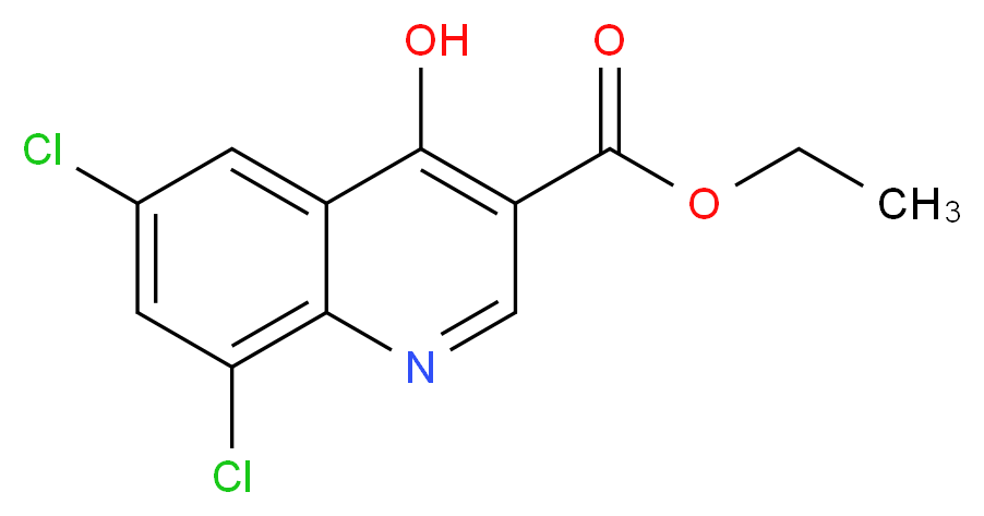 Ethyl 6,8-dichloro-4-hydroxyquinoline-3-carboxylate_分子结构_CAS_25771-89-5)