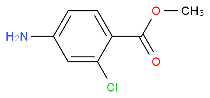 methyl 4-amino-2-chlorobenzoate_分子结构_CAS_46004-37-9