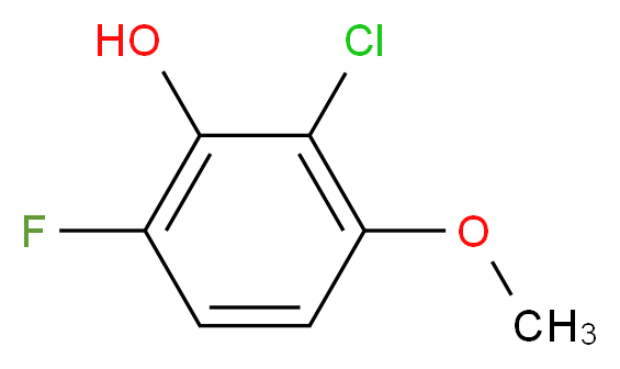 2-Chloro-6-fluoro-3-methoxyphenol_分子结构_CAS_1017777-60-4)