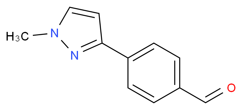 4-(1-methyl-1H-pyrazol-3-yl)benzaldehyde_分子结构_CAS_179055-27-7