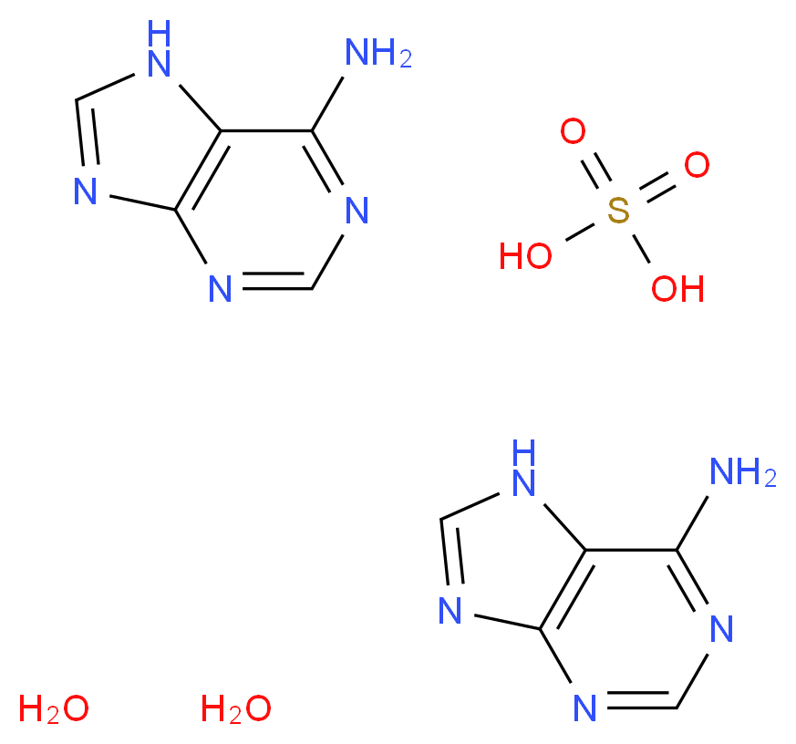 bis(7H-purin-6-amine) sulfuric acid dihydrate_分子结构_CAS_321-30-2