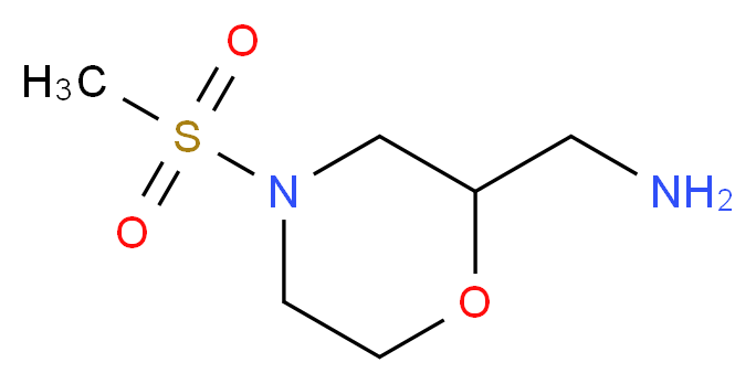 (4-methanesulfonylmorpholin-2-yl)methanamine_分子结构_CAS_1017139-63-7