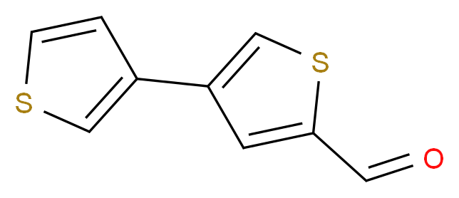 3,3′-双噻吩-5-甲醛_分子结构_CAS_137320-59-3)