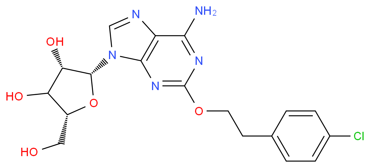 2-[2-(4-Chlorophenyl)ethoxy]adenosine_分子结构_CAS_131865-88-8)