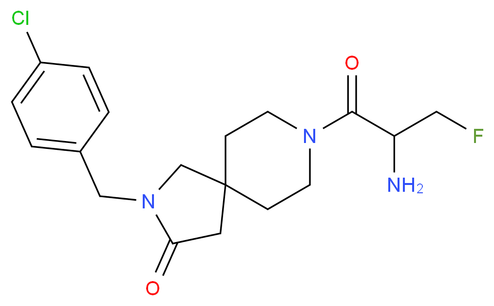 2-(4-chlorobenzyl)-8-(3-fluoroalanyl)-2,8-diazaspiro[4.5]decan-3-one_分子结构_CAS_)