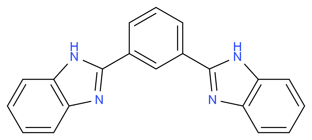 2-[3-(1H-1,3-benzodiazol-2-yl)phenyl]-1H-1,3-benzodiazole_分子结构_CAS_29914-81-6
