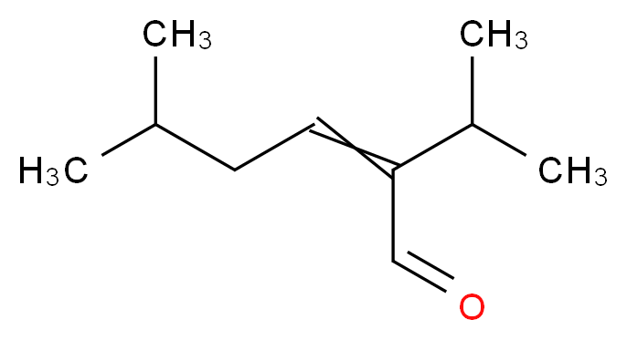 5-methyl-2-(propan-2-yl)hex-2-enal_分子结构_CAS_35158-25-9