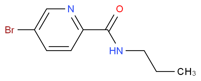 5-Bromo-N-propylpyridine-2-carboxamide_分子结构_CAS_845305-89-7)