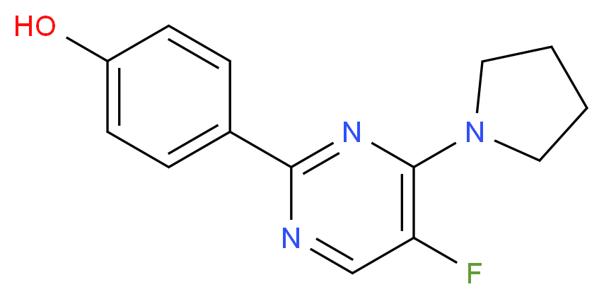 4-(5-fluoro-4-pyrrolidin-1-ylpyrimidin-2-yl)phenol_分子结构_CAS_)