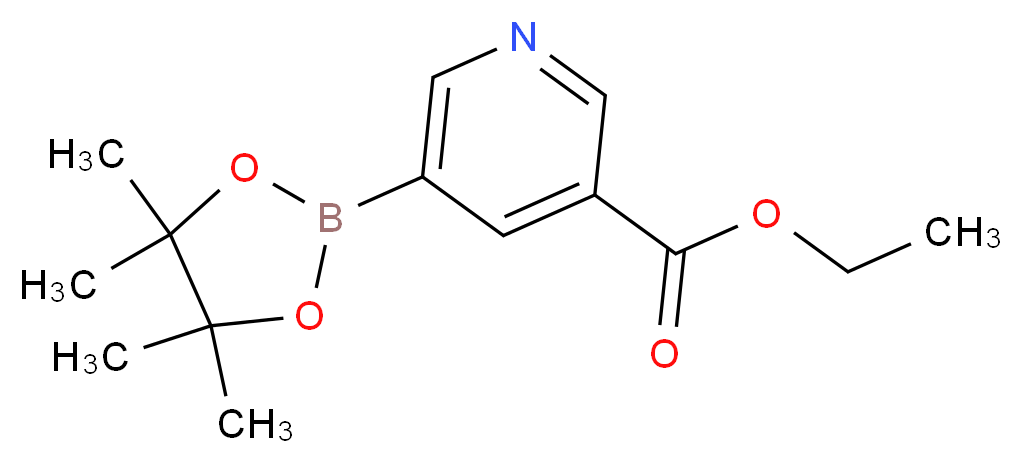 3-(ETHOXYCARBONYL)PYRIDINE-5-BORONIC ACID PINACOL ESTER_分子结构_CAS_916326-10-8)